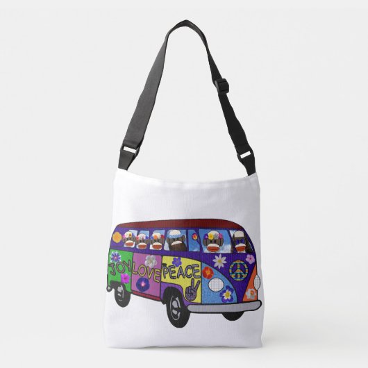 Sac Ajustable Sock Monkey Peace Bus (Devant)