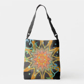 Sac Ajustable Soleil Jaune, Feuille & Étoiles Vertes Monogramme (Dos)