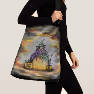 Sac Ajustable Sorcière et chat noir, Happy Halloween !
