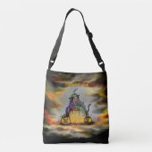 Sac Ajustable Sorcière et chat noir, Happy Halloween ! (Dos)