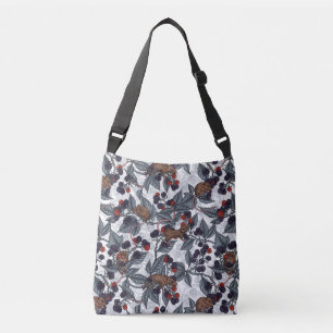 Sac Ajustable Souris et mûres sur blanc