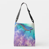 Sac Ajustable Sous la mer Bleu Baleine Océan Aquarelle (Dos)