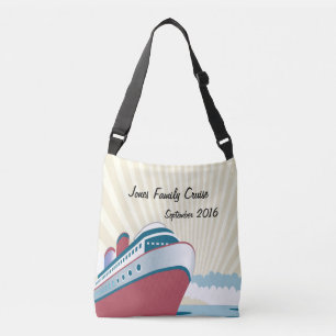 Sac Ajustable Souvenir de croisière avec le bateau vintage