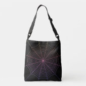 Sac Ajustable Spider web noir violet orange motif Halloween (Dos)