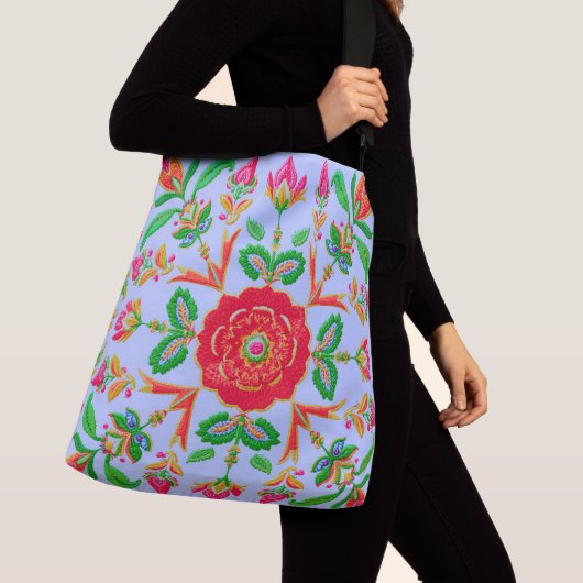 Sac Ajustable Spring Floral Print Crochet Effect (De près)