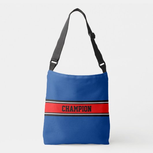 Sac Ajustable STRIPES SPORTIVES - feu rouge, noir, blanc (Devant)