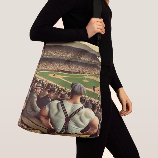 Sac Ajustable Strongman Watching Baseball Shoulder Tote (De près)