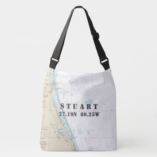 Sac Ajustable Stuart Floride Latitude Longitude Thème Nautique (Devant)