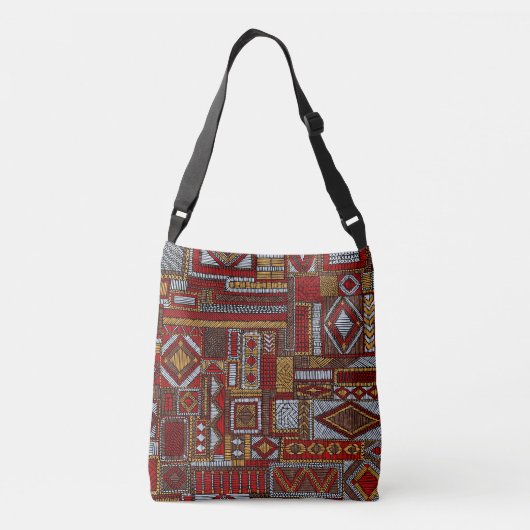 Sac Ajustable Style Patchwork Impression ethnique brodée (Dos)