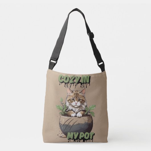 Sac Ajustable Style Pot Kitty Stripes Brown (Devant)