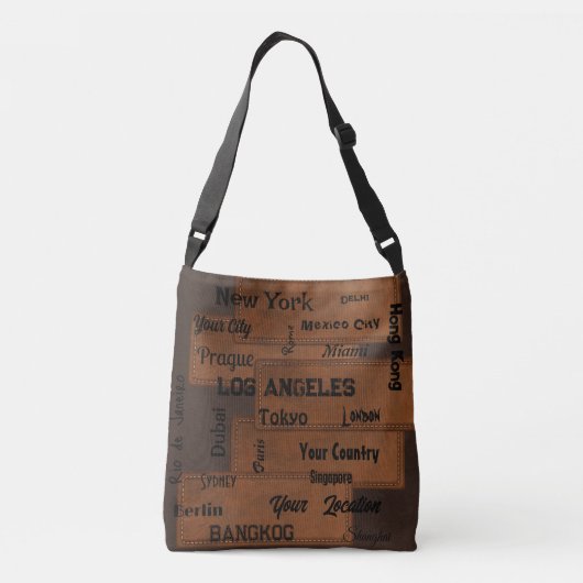 Sac Ajustable style rustique brun look méga villes (Dos)