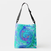 Sac Ajustable Super Abstrait Ocean Blue et Green Liquid Swirl (Dos)
