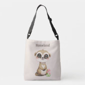 Sac Ajustable Suricate sur du sable clair beige (Dos)