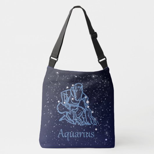 Sac Ajustable Symbole Aquarius Constellation et Zodiaque avec ét (Devant)