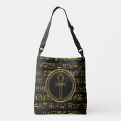 Sac Ajustable Symbole croisé d'Ankh d'Egyptien d'or (Dos)