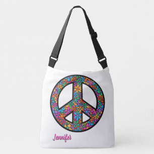 Sac Ajustable Symbole de paix bohémien Adorables Corps croisé