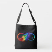 Sac Ajustable Symbole d'infini avec plume arc-en-ciel (Dos)