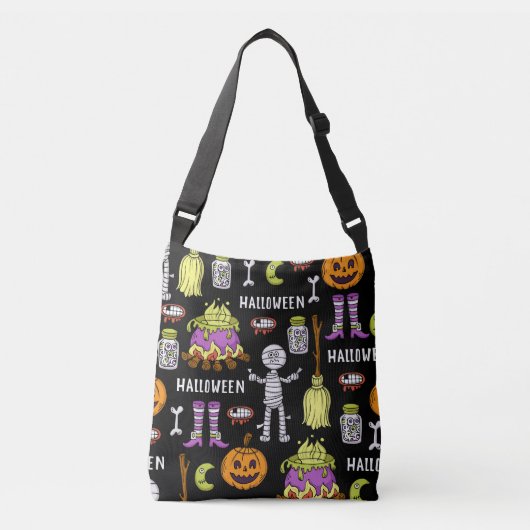 Sac Ajustable Symboles d'Halloween, thème vintage continu (Devant)