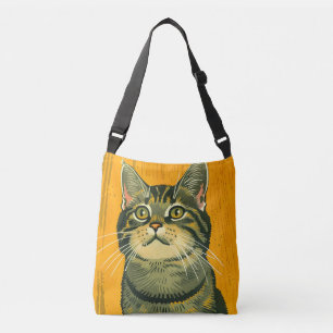 Sac Ajustable Tabby gris rayé minimaliste
