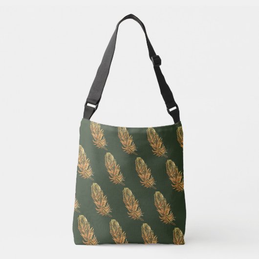 Sac Ajustable TagTote Bag en plumes dorées (Devant)