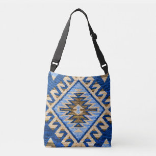 Sac Ajustable Tapis Kilim Turc Persan Bleu Oriental Antique