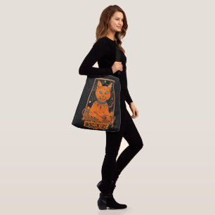 Sac Ajustable Tarot de chat cosmique Orange Feline Art