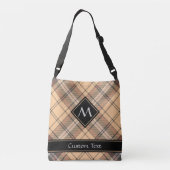 Sac Ajustable Tartan beige et Brown (Dos)