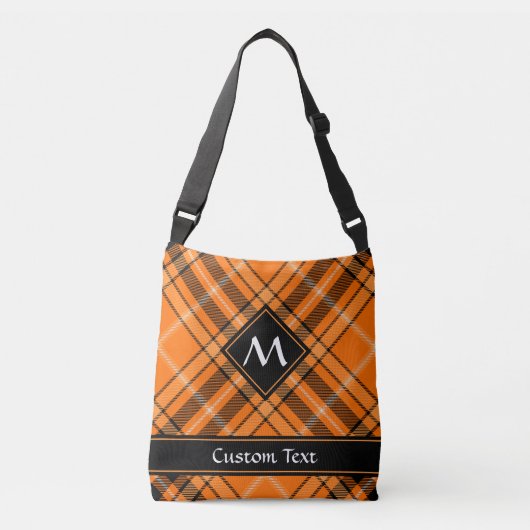 Sac Ajustable Tartan orange d'Halloween (Devant)