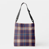 Sac Ajustable Tartan plaid, texture marine colorée. (Dos)