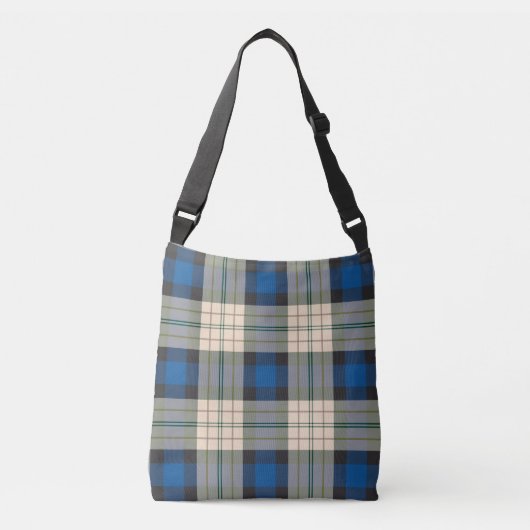 Sac Ajustable Tartan plaids motif - beige bleu traditionnel (Devant)