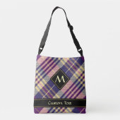 Sac Ajustable Tartan Violet, Or et Bleu (Dos)