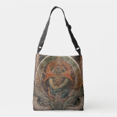 Sac Ajustable Tatouage au dragon chinois orange et vert (Dos)