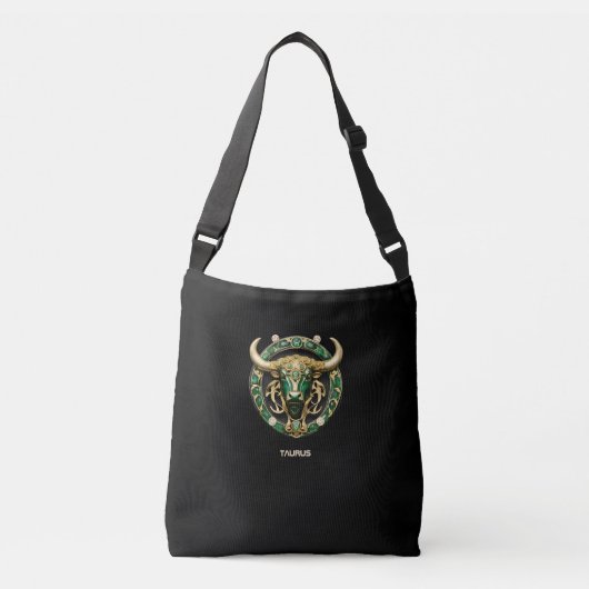 Sac Ajustable Taurus Bull, Emerald et Gold Personnalisé (Devant)