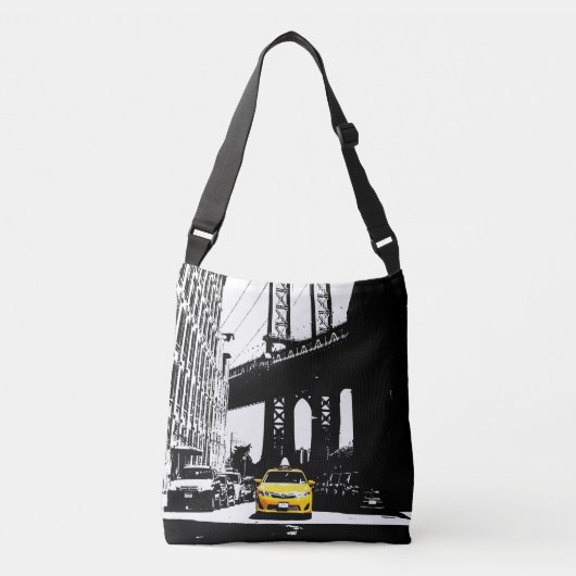 Sac Ajustable Taxi jaune Nyc New York City Brooklyn Couleur noir (Devant)