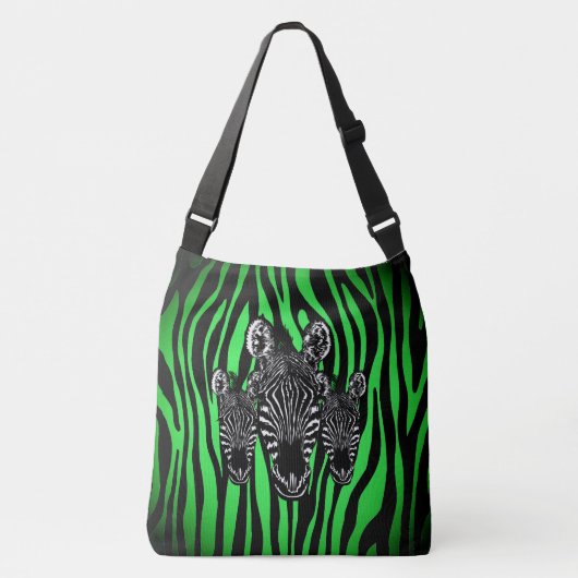Sac Ajustable Tendance Lime Zebra Herd sur Zebra Imprimer (Devant)