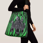 Sac Ajustable Tendance Lime Zebra Herd sur Zebra Imprimer (De près)