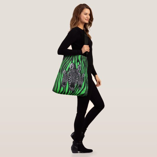 Sac Ajustable Tendance Lime Zebra Herd sur Zebra Imprimer (Sur le modèle)