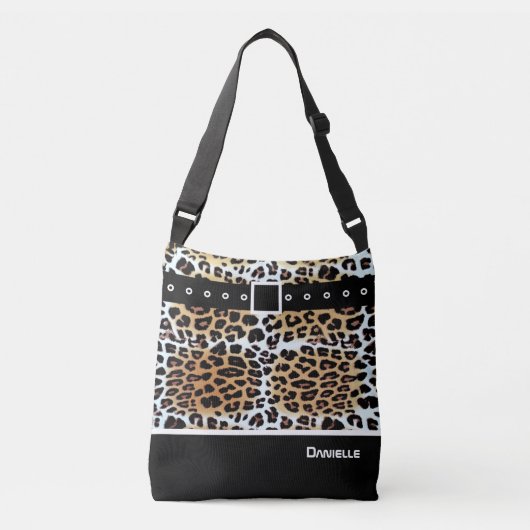 Sac Ajustable Tendance Style Brown blanc Léopard noir personnali (Devant)