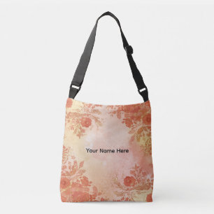 Sac Ajustable Terracotta Floral Aquarelle Nom Personnalisé Vinta