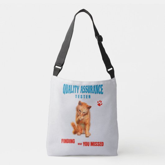 Sac Ajustable Testeur QA Humour de chat (Devant)