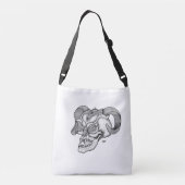 Sac Ajustable Tête de diable crâne noir et blanc (Dos)