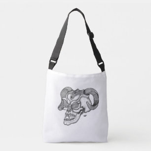 Sac Ajustable Tête de diable crâne noir et blanc
