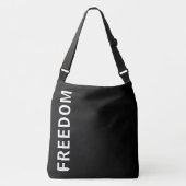 Sac Ajustable Texte libre noir et blanc classique et simple (Devant)
