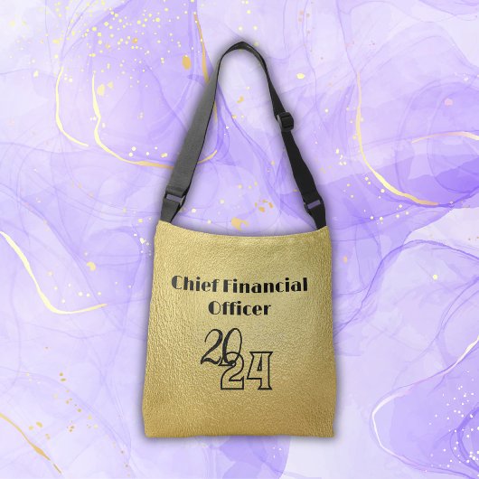 Sac Ajustable Texte noir sur or - monogramme |