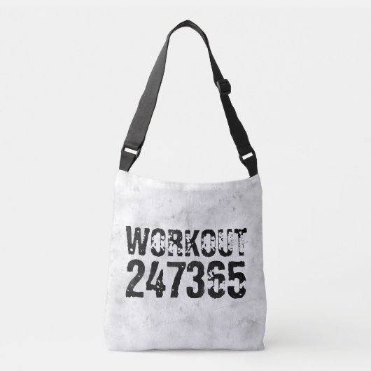 Sac Ajustable Texte usé et rayé Workout 247365 rustique (Devant)