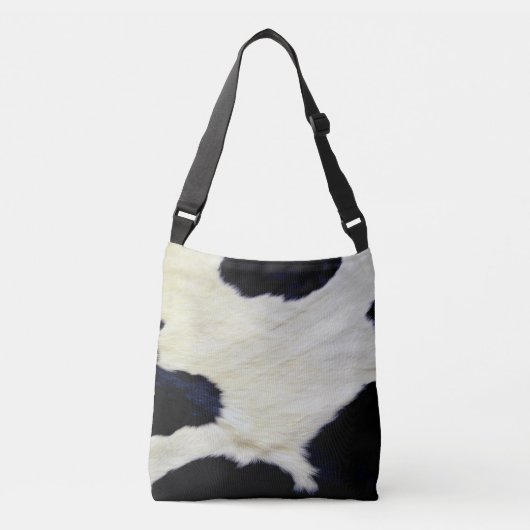 Sac Ajustable Texture de la fourrure de vache Personnaliser noir (Devant)