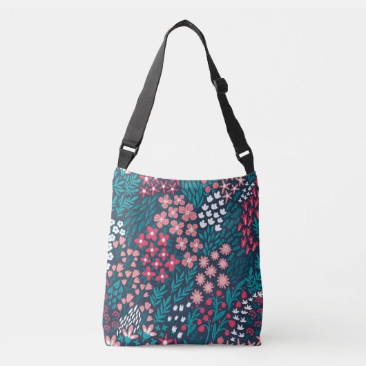 Sac Ajustable Texture vintage Fleur sans joint. (Devant)