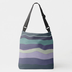 Sac Ajustable Tirures ondulées turquoise et violette
