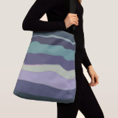 Sac Ajustable Tirures ondulées turquoise et violette (De près)