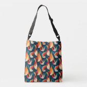 Sac Ajustable Tissu de flamme | Motif Répétant Rouge Et Bleu (Dos)